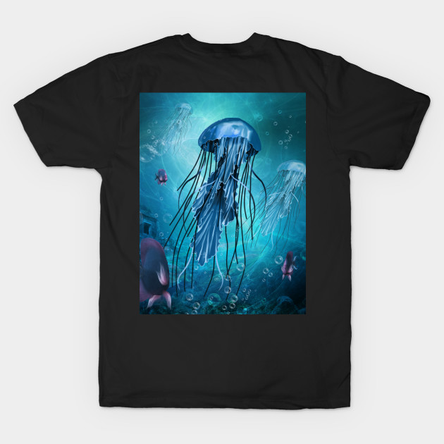 Wonderful jellyfish in the deep ocean by Nicky2342